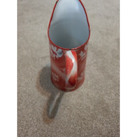 French Style Shabby Chic Pink Anitque Enamel Jug - Picture 3 of 10